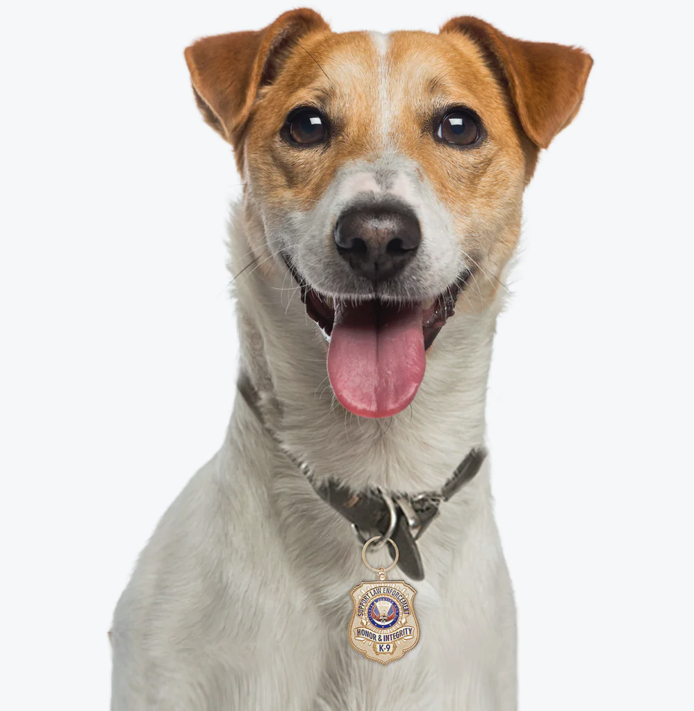 Gold-Plated K-9 Honor Badge Dog Tag